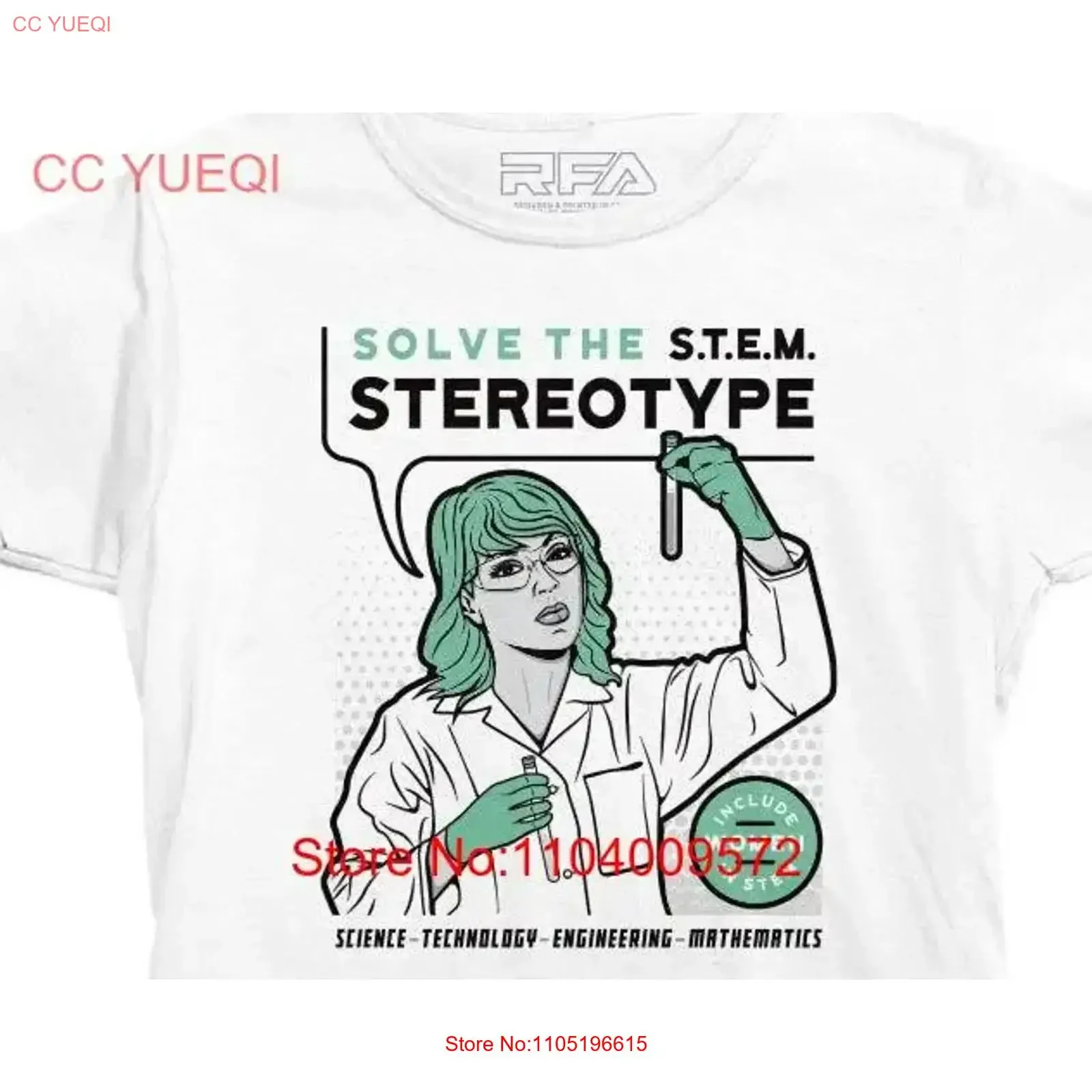 

Solve The STEM Stereotype Women's T Shirt Scientist Ladies Funny Science Nerd Geek vintage Washed Soft designer clothes