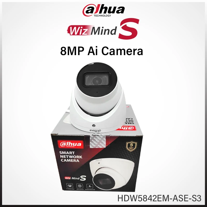 Cámara Dahua Original WizMind S 8MP con IA, Modelo IPC-HDW5842EM-ASE S3, Detección Inteligente de Sonido, Conteo de Personas, AcuPick, Detección Facial, Novedad 2026