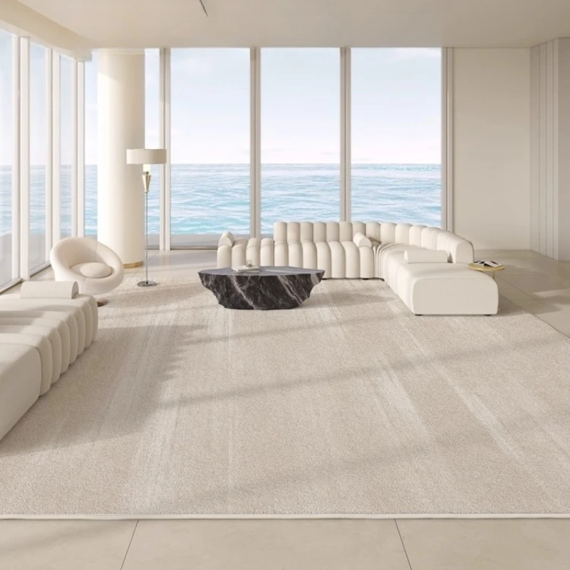 

Cream Style Bedroom Decor Carpet Minimalist Light Luxury Carpets for Living Room Fluffy Soft Lounge Rug Home Thickened Plush Mat