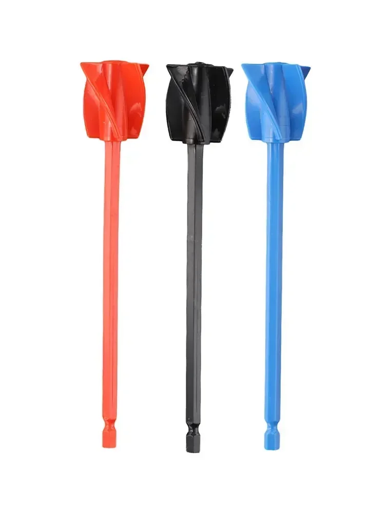 

Resin Mixer Paddle Reusable Paint Mixer Paddle Mixing Without Bubbles Speed Up Mixing Spiral Four-blade Design ABS Plastic
