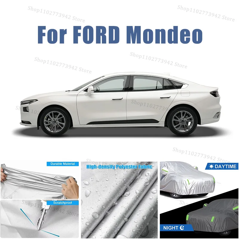

Для FORD Mondeo автомобильный чехол автомобильный водонепроницаемый всепогодный автомобильный полностью внешний чехол-солнцезащитный уличный чехол против царапин