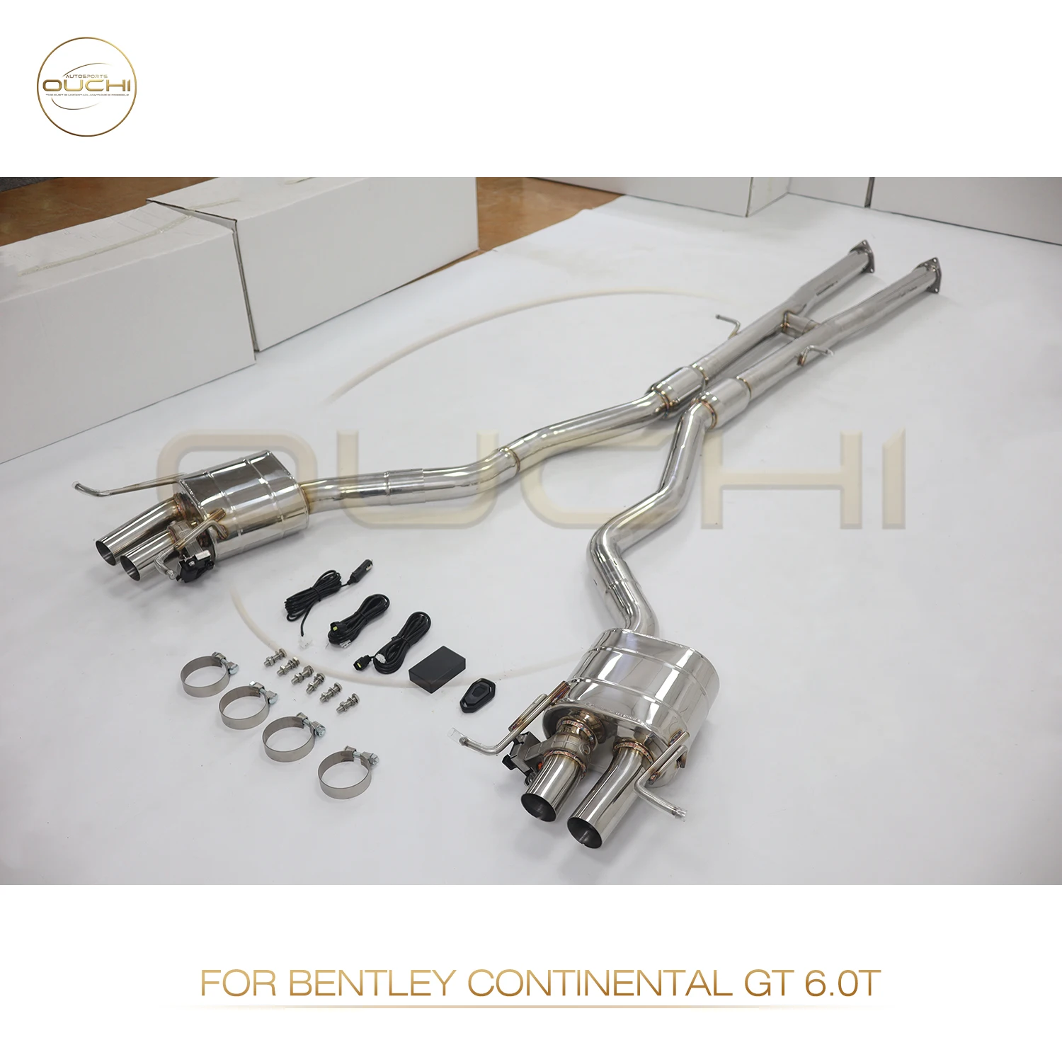 

For Bentley Continental GT 6.0T Exhaust Full Stainless Steel Catback System Sound Upgrade Lossless installation