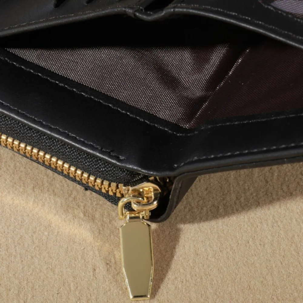 Simple Solid Color Fold Wallet Korean Style Short Card Holder PU Leather Zipper Coin Purse Men