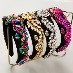 Fashionable New Baroque Hair Hoops Women's Vintage Wide Edge Palace Style Headband High Head Top Banquet Hair Accessories