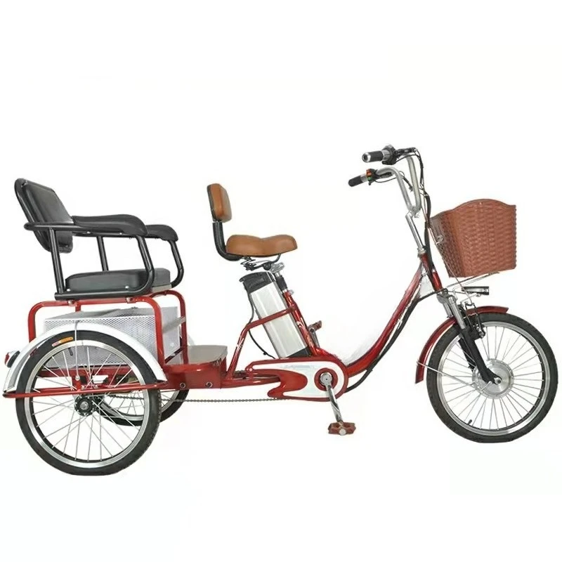 Elderly scooter double seat sightseeing car home can bring people to send parents