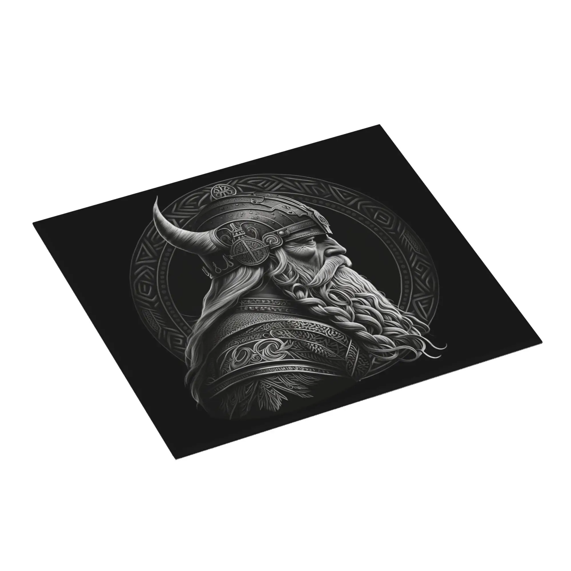Viking God Odin In Thought Drying Mat For Kitchen Waterproof Non‑Slip Oil Proof Nores Mythology Countertop Protector Mat