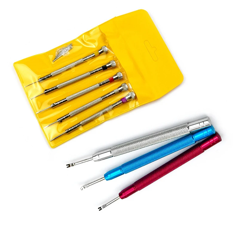 

Screwdriver Watch Hand Presser Set Watch Hour Minute Second Hand Pressing Setting Removing Watch Repair Tool for Watchmaker Set