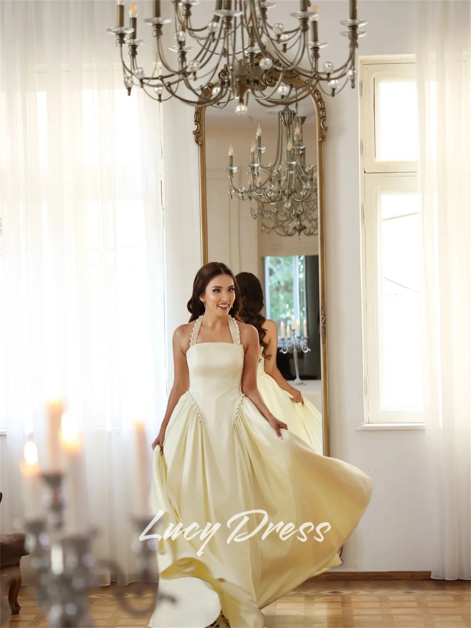 Lucy personalizado ocasião especial vestido de luxo saudita feminino vestido de noite para convidados do casamento elegante vestidos de festa aniversário dres
