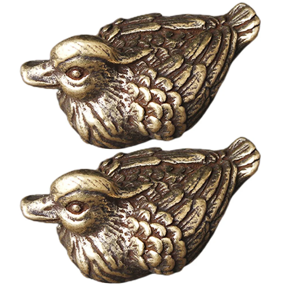 

2 шт. Мандаринка, утка, чай, домашнее животное, бронзовая посуда, креативный латунный орнамент, декор в виде животного, винтажные украшения для рабочего стола