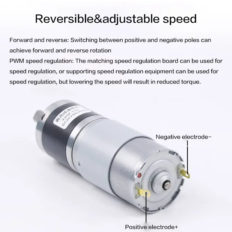 MAX 253KG 42mm 775 DC Reduction Motor Planetary Gear 12v24V 8-1600rpm High Power High Torque Micro Speed Control Low Speed Motor
