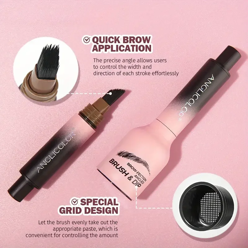 Wild yebrow Cream Waterproof Not Smudge Eyebrow Cream Long Lasting Color Rendering Smear-Proof Makeup 3D Brow Dye Cream Eyebrow