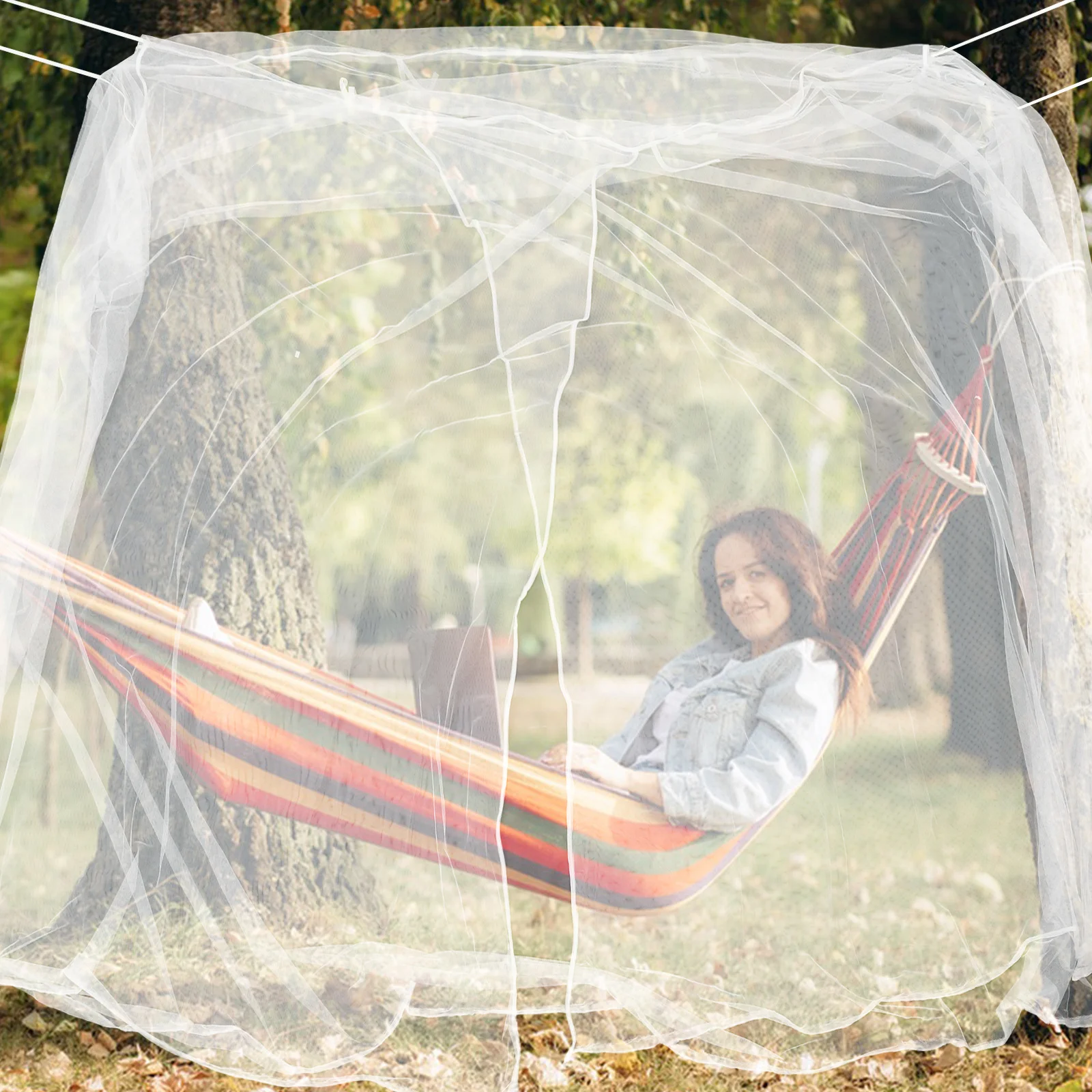 

Outdoor Camping Mosquito Net Rectangular Foldable Breathable Bed Canopy Mesh Netting Patio 78.6x47.2x78.6 Mosquito Mesh Tent