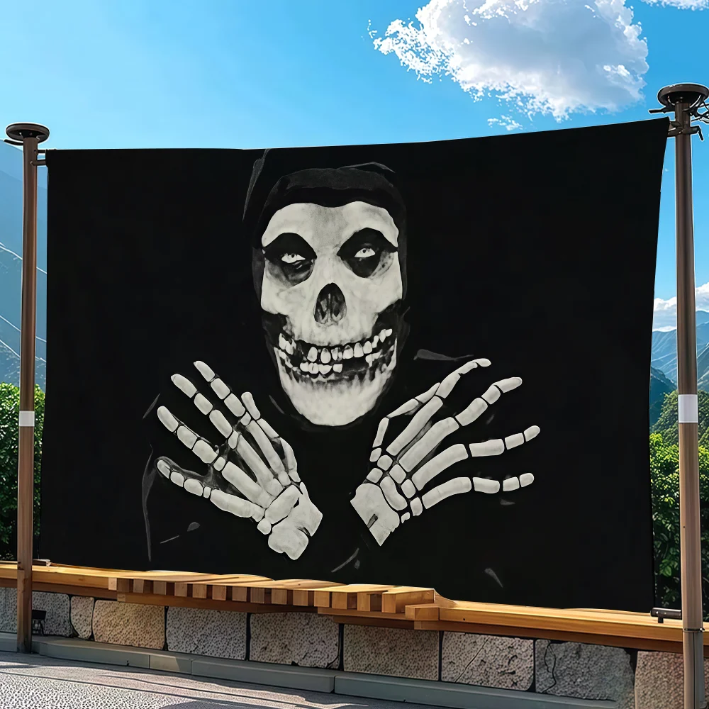 Rock Band M-Misfits Flag Tapestry Outdoor Party Bedroom Living Room Dormitory Decorative Themed Wall Hanging Banner Gift