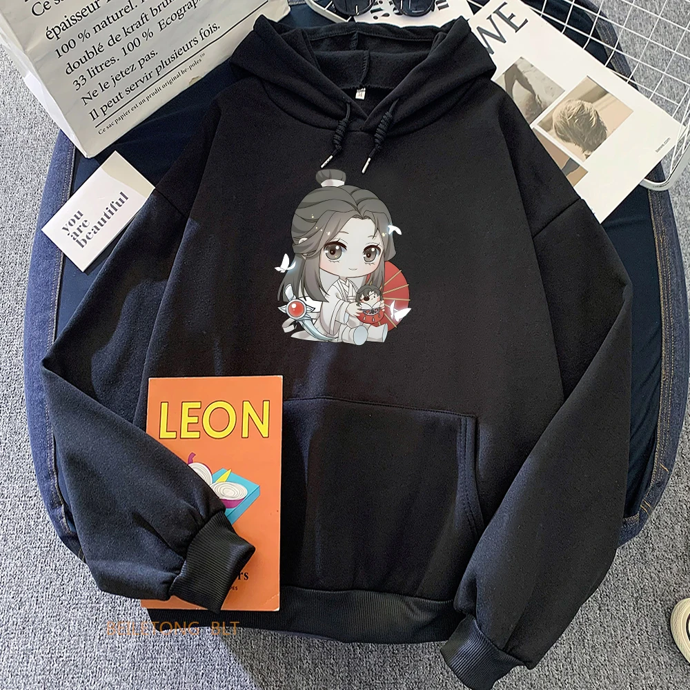 Heaven Official's Blessing Tian Guan Ci Fu TGCF Graphic Hoodies WOMEN Sense of Design Anime Print Sweatshirt Autumn/Winter LOOSE