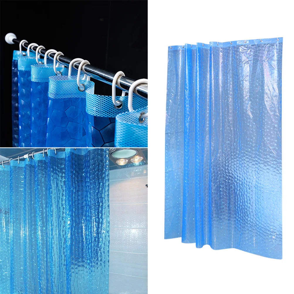 Thick European Shower Curtain Water Cube Style Partition Curtain Shower Curtain Waterproof Bathing Curtain Home Shower Room