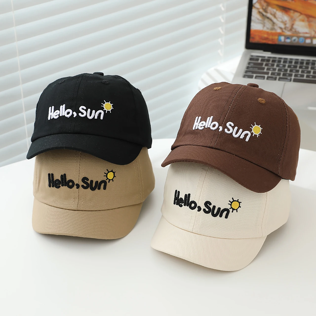 

Однотонная детская бейсболка с коротким козырьком, летняя, с вышивкой букв, для малышей, для улицы, солнцезащитная