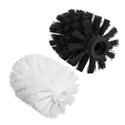 Universal Replacement Toilet Brush Head Holder Round White And Black Ball Shaped Toilet Brushes Home  Bathroom Supplies