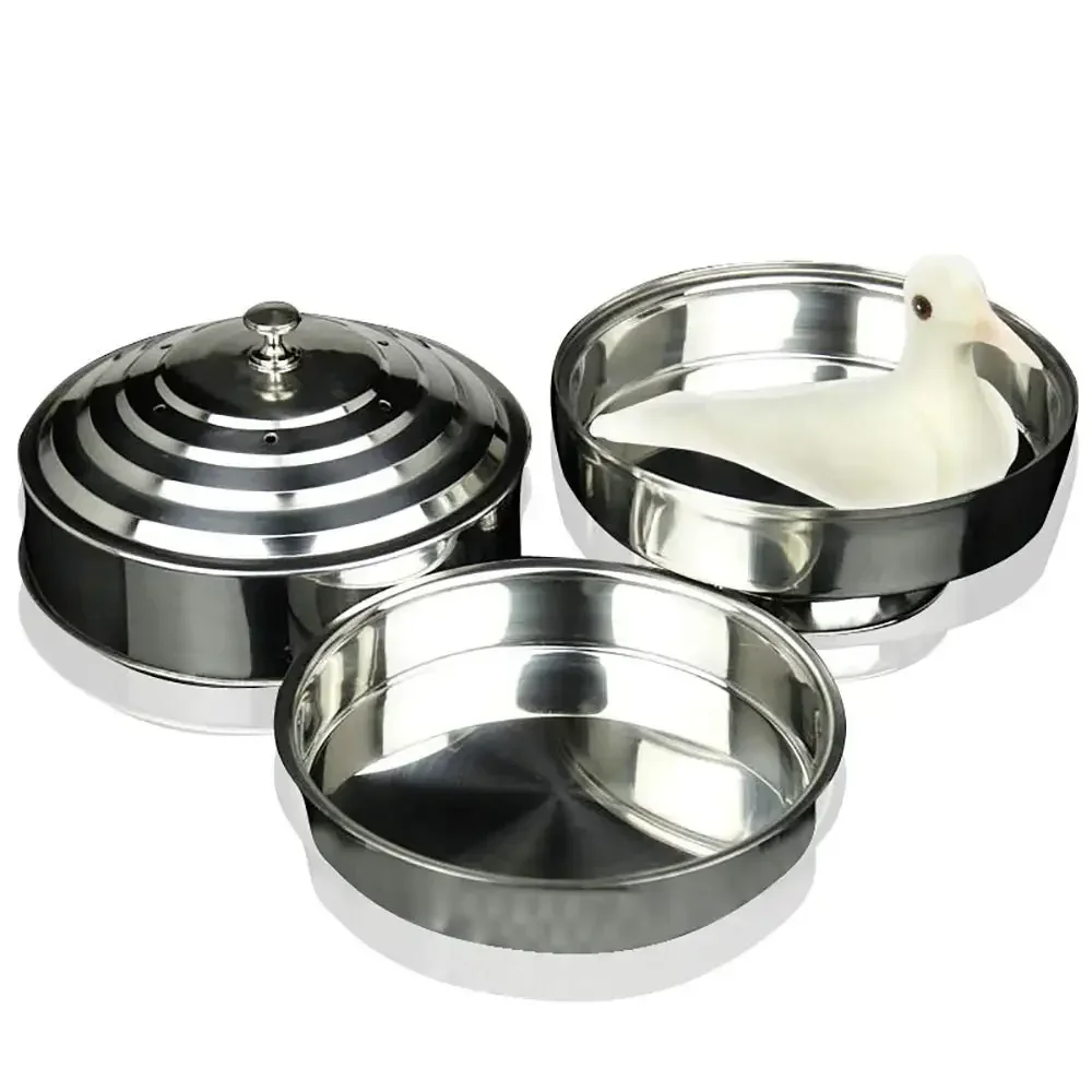 Roestvrijstalen Fire Dove Pan Dubbellaags Goocheltruc Duif Uiterlijk Podium Illusie Goochelaar Prop