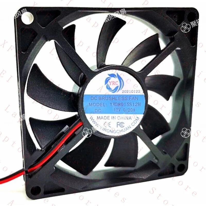 

C 1 шт. Вентилятор охлаждения YRC Fan YRD8015S12H DC12V 0.20A 8015 8см, 2-проводной