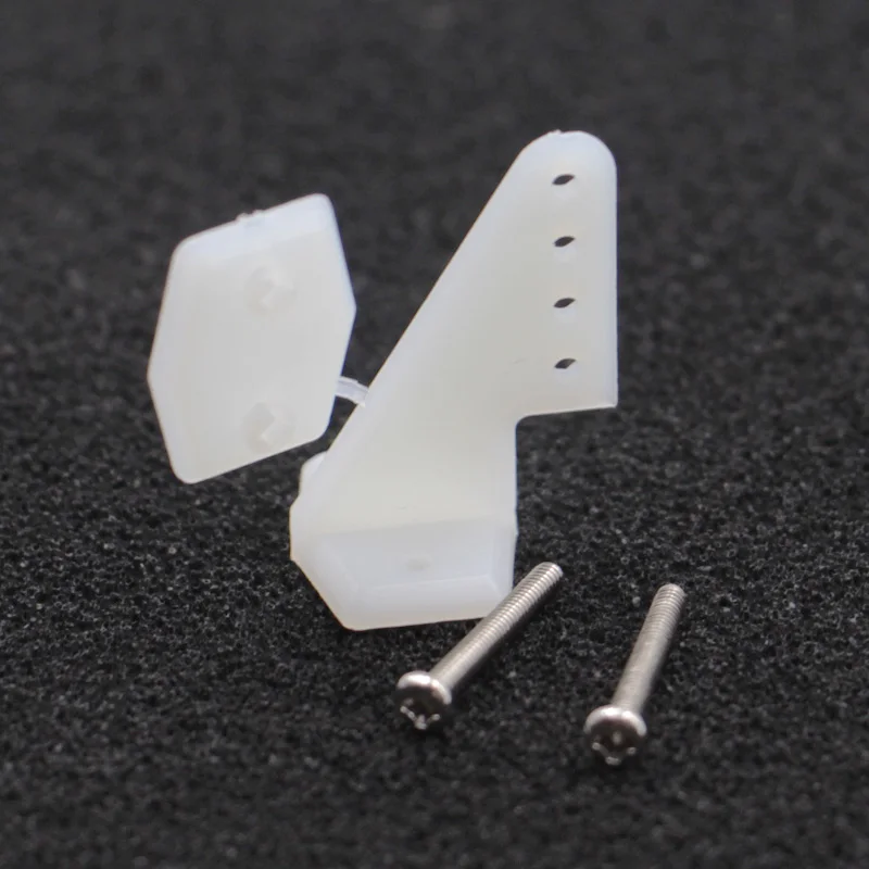 10set 4-Hole Triangular Rudder Angle with Screws Suitable for Light Wood Aircraft DIY Aviation Model Servo Parts Accessorie