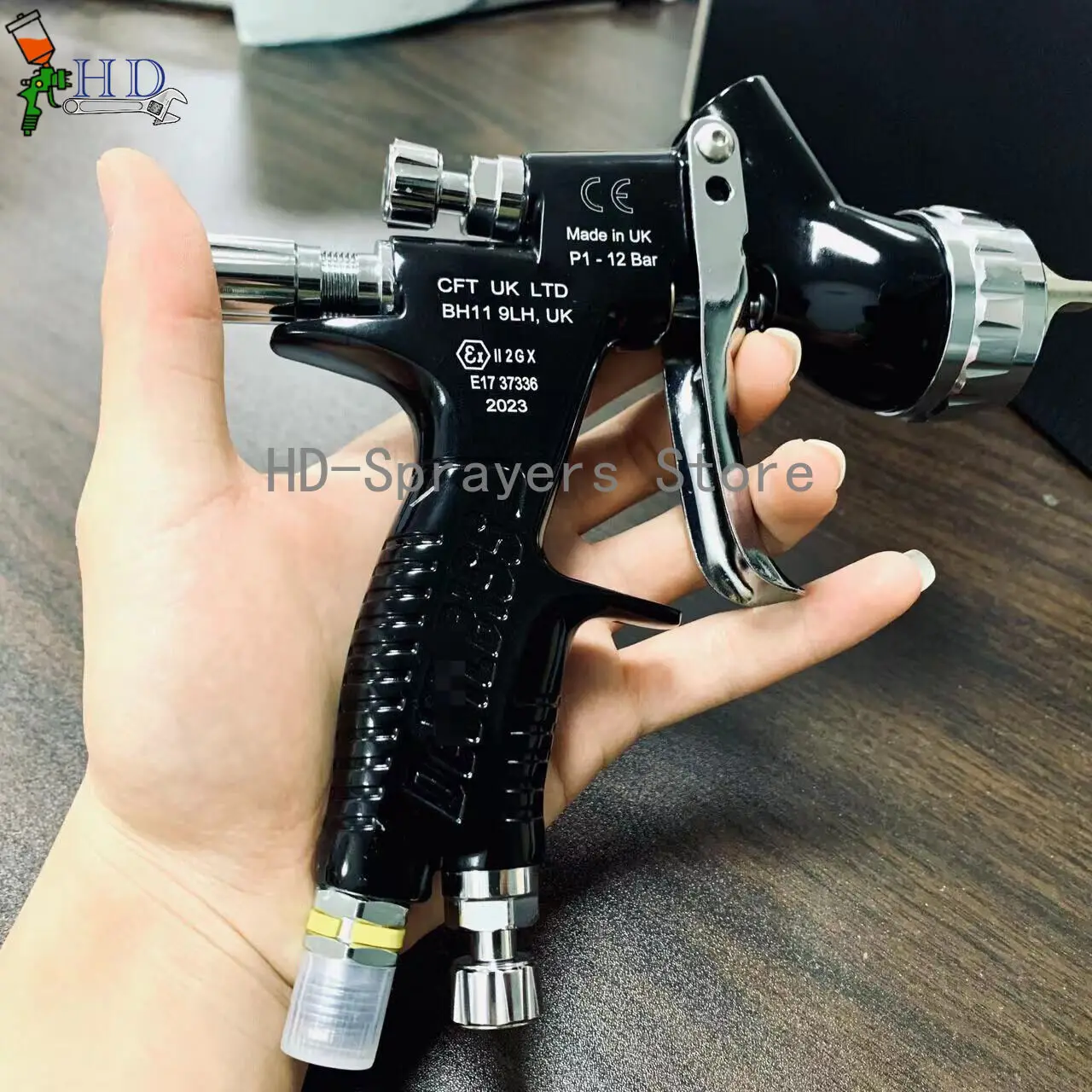 Black Engrave Spray Gun LITE TE20/T110 1.3/1.8mm Nozzle 600ml Cup LVMP for House decoration