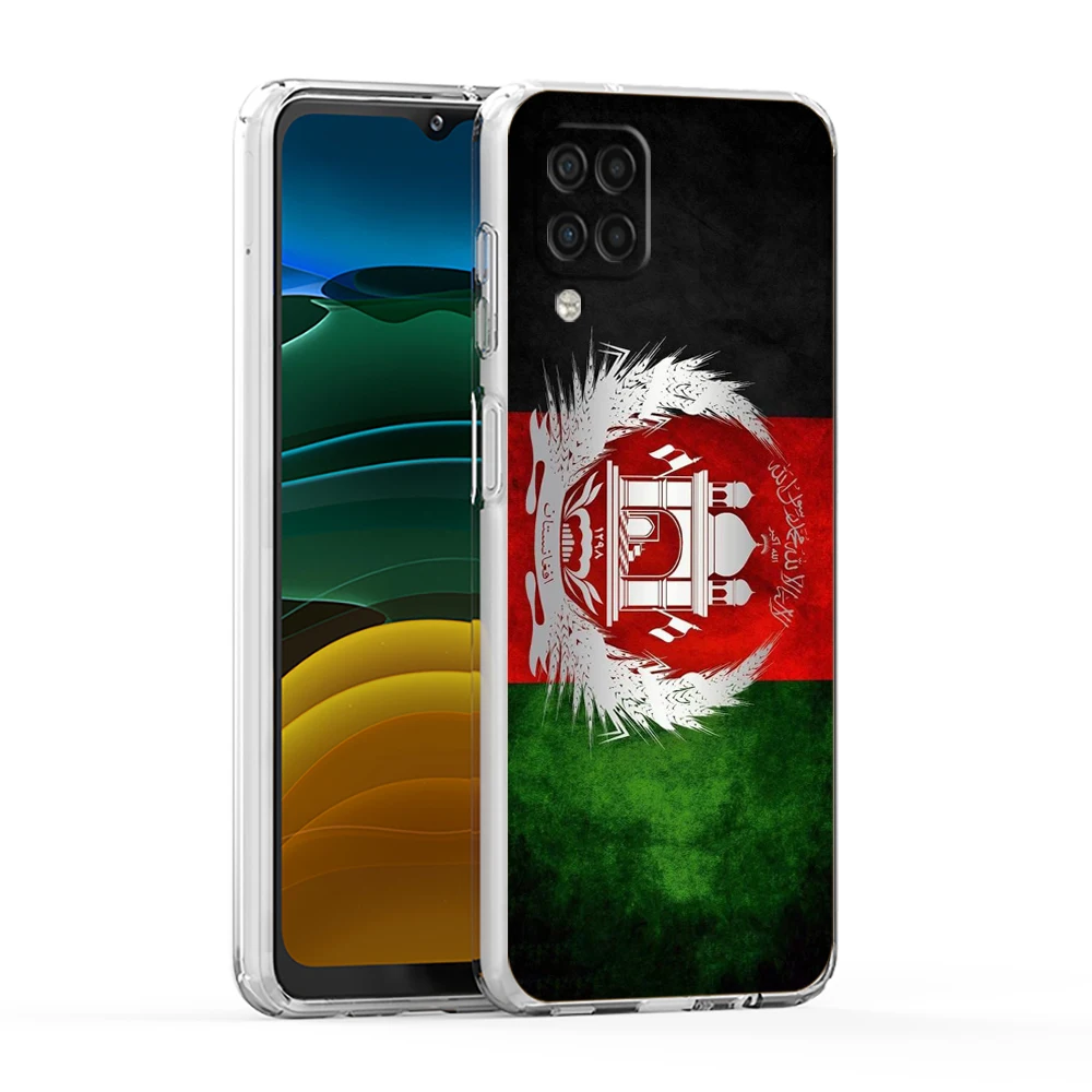 Afghan afeganistão bandeira caso de telefone capa para samsung galaxy a32 a52 a72 a13 a22 a51 a71 a41 a31 a21s a11 transparente macio escudo