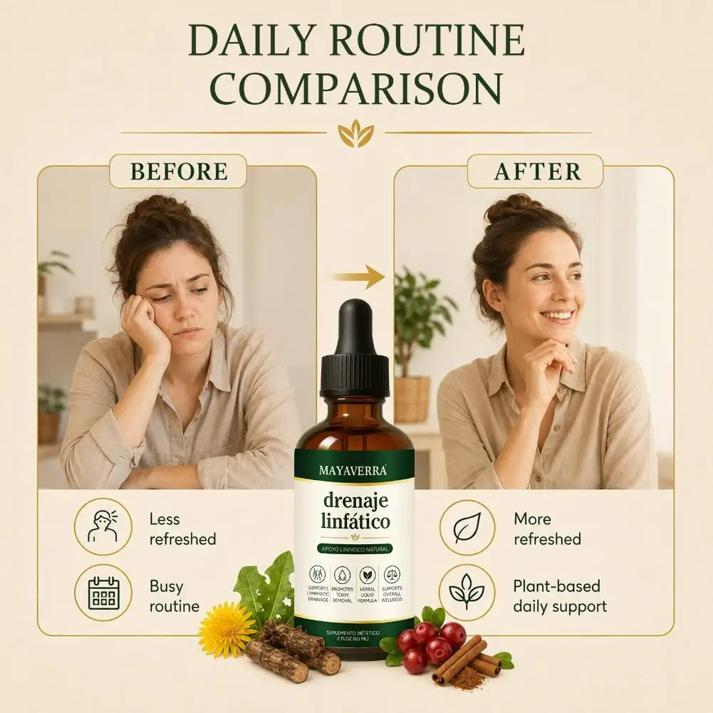 Kräuter-Lymphdrainage-Tropfen 60ml Serum Natürlich Organisch Reduziert Schwellungen Körperpflege Wellness Energie Erfrischend Für Frauen & Männer – Detail 8