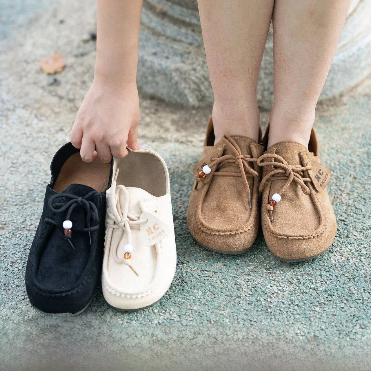 

Italian Style Couple's Slip-On Casual Shoes Ultra-Fine Fiber Rubber Bottom Men's Low-Top round Toe Flat Heel Fashionable