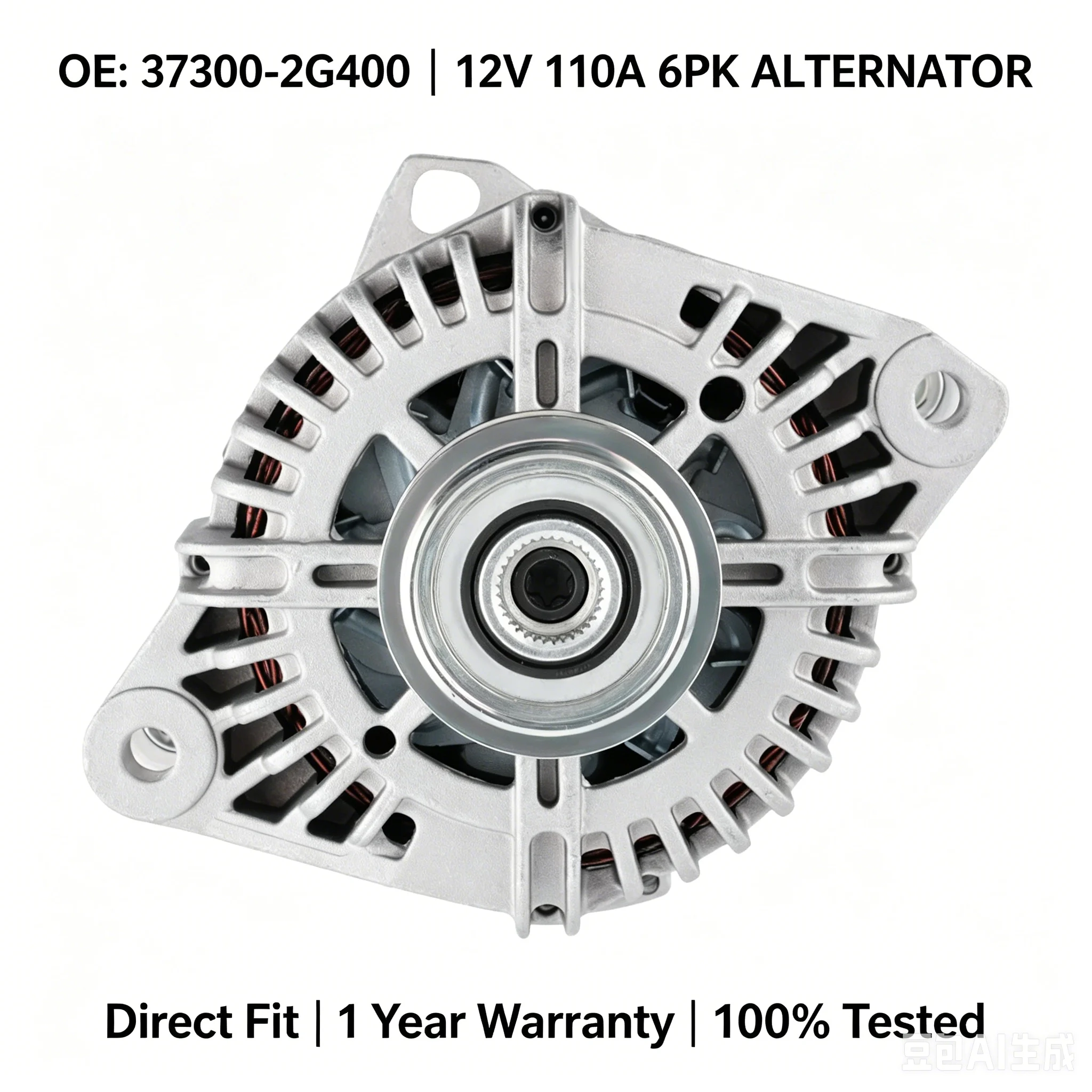 

OE#37300-2G400 12V 110A 6PK Alternator For Hyundai Tucson Sonata Kia Optima Sportage 2.0L 2.4L 2009-2013
