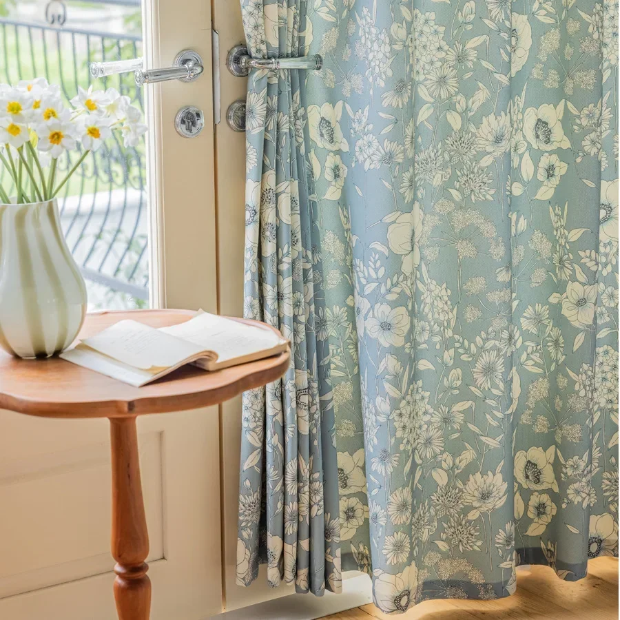 

Modern Luxury Minimalist Curtains for Living Room Bedroom American Rural Pastoral Style Printed High-precision Blackout Curtain