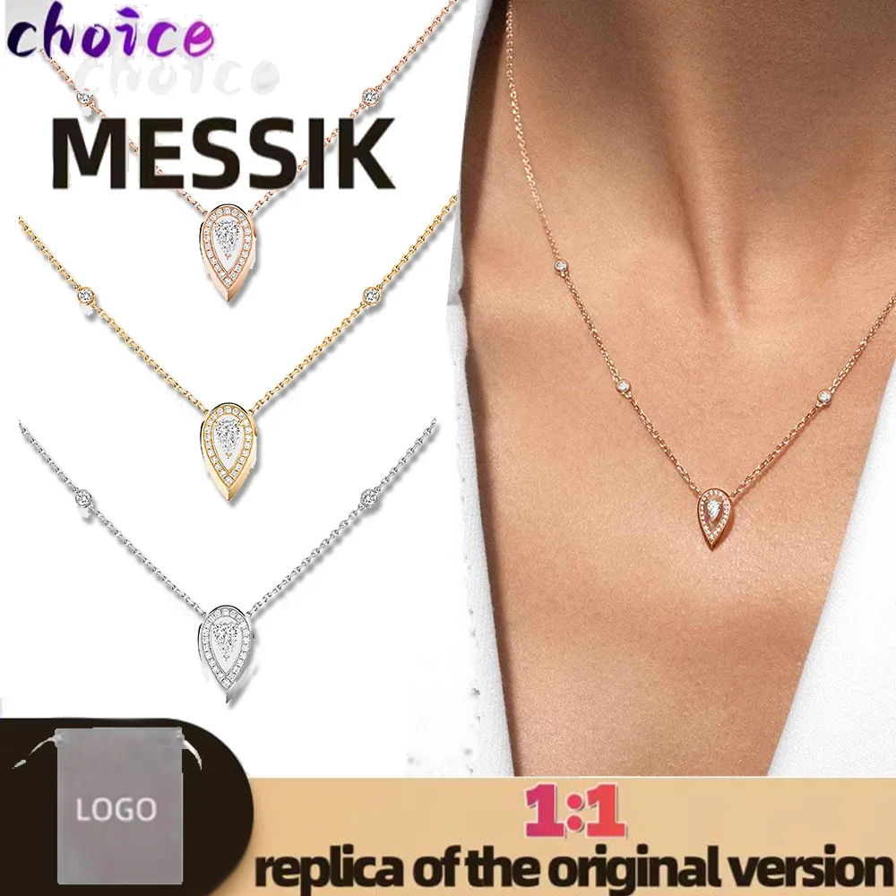 

Pure silver s925 luxury brand messik design FINERY series water droplet shaped simple high-end women's necklace