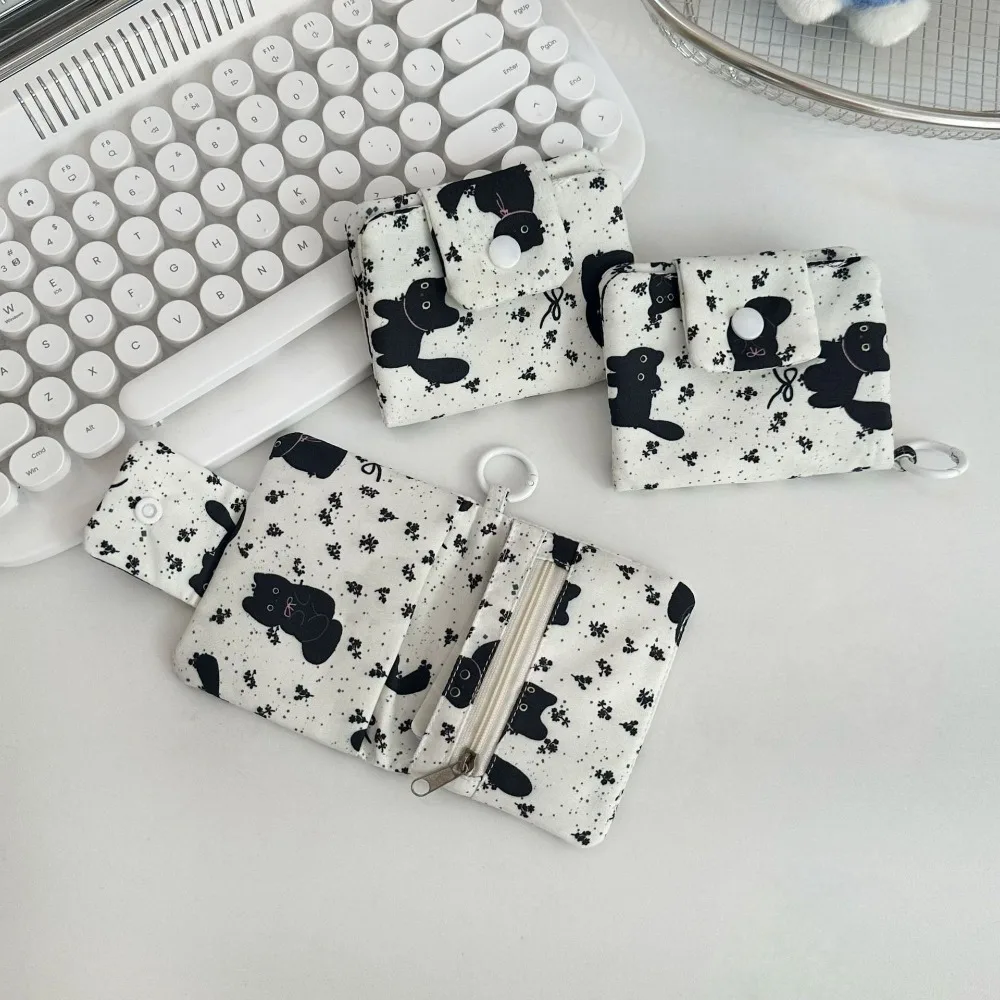 Cute Design Coin Purse Simplicity Style Catoon Pattern Card Holder Multi-layer Portable Size Korean Fashion Wallet Daily Carry