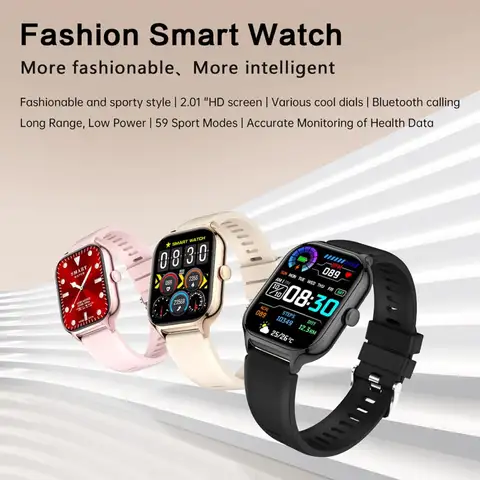 Smartwatch with HD Touch Screen, Wireless Calling, Alarm, Multi-Sport Modes, Sedentary Reminder, Calculator, Suitable for Both Android and IPhone, Unisex,Valentine's Day/Christmas/New Year/Birthday Watch Gifts