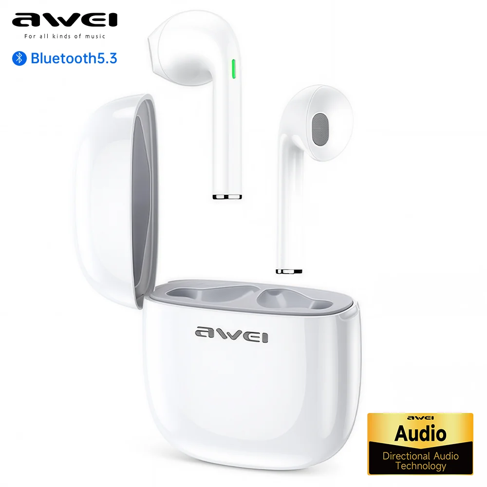 Awei T28 بلوتوث 5.1 سماعات داخل الأذن سماعات أذن لاسلكية مع ميكروفون سماعة رأس رياضية آيفون/هواوي/شاومي