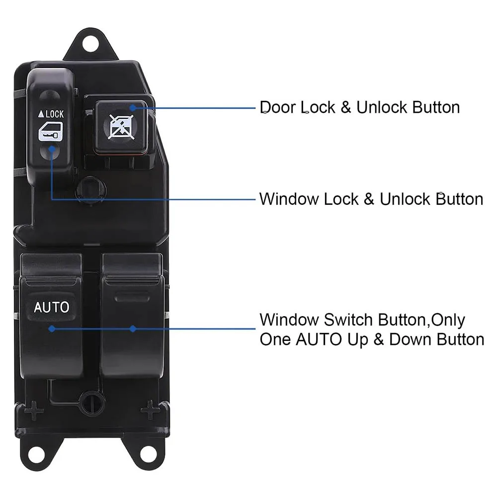 Front Left Driver Side Power Window Switch for Toyota Yaris Hilux Paseo Land Cruiser  Automotive Parts 84820-10100 8482010100