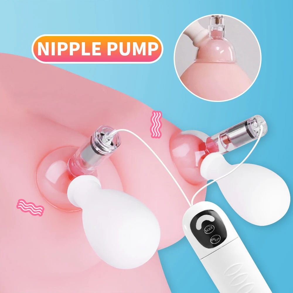 

Breast Nipple Sucker Sexy Breast Massage Clip Enhancement Vacuum Pump Sucker Breast Enlarger Vibrating Licking Sex Adults Toys