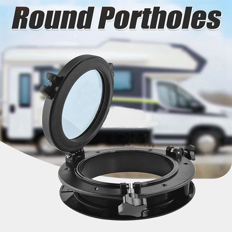 

White Round Portholes Plastic Hatches 8 Inch Opening Window For Marine Boat RV SFPP1-01 SFPP2-01