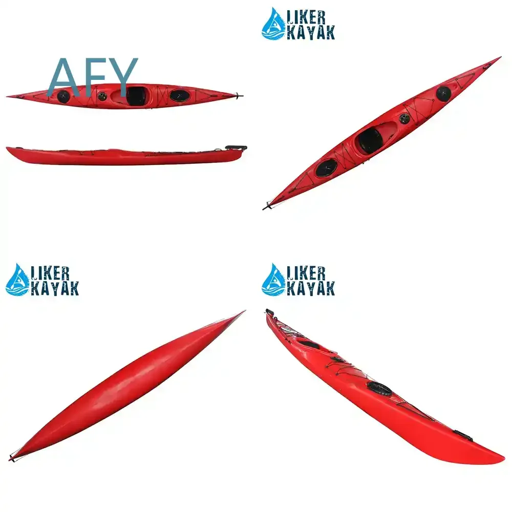 Kayak de Carreras LLDPE para Hombres Grandes, Kayak de Competición K1, Kayak de Mar Tipo Sit-on-Top para Adultos, Kayak Resistente para Océano y Río