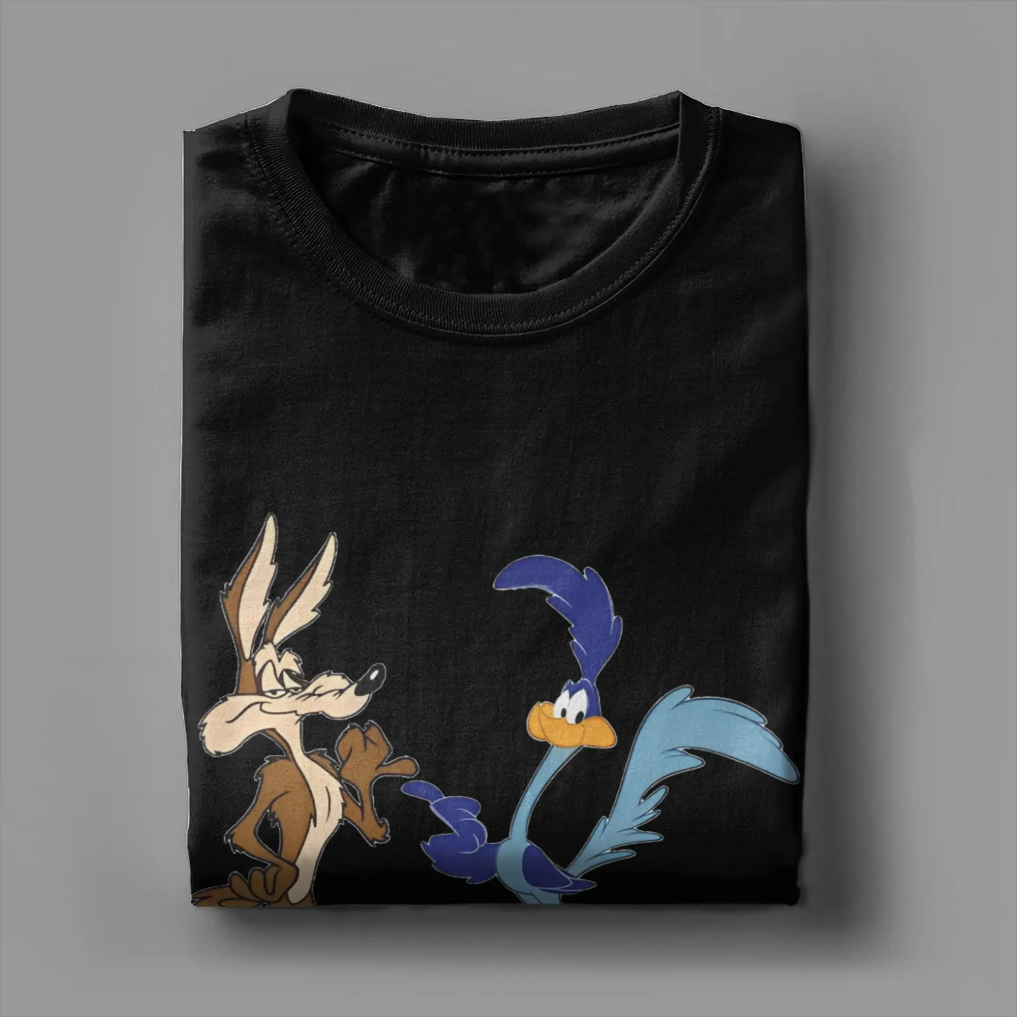 Wile E. Coyote Graphic Printing T Shirt Men Women Road Runner Cotton  Tee Shirt Clothing