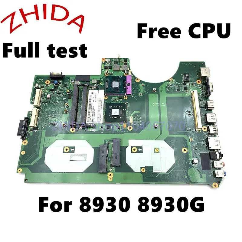 

For Acer aspire 8930 8930G DDR3 MBASZ0B001 6050A2207701-MB-A02 Laptop Motherboard with graphics slot free CPU full test