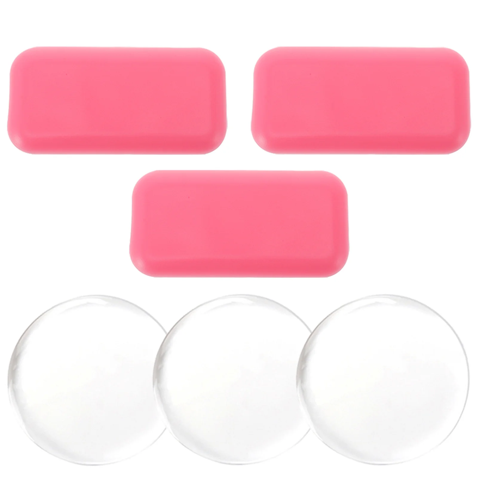 6pcs Silicone Pads For Eyelash Extensions False Lash Holders Storage Portable Durable Lash Accessories Practice Kit Eyelash