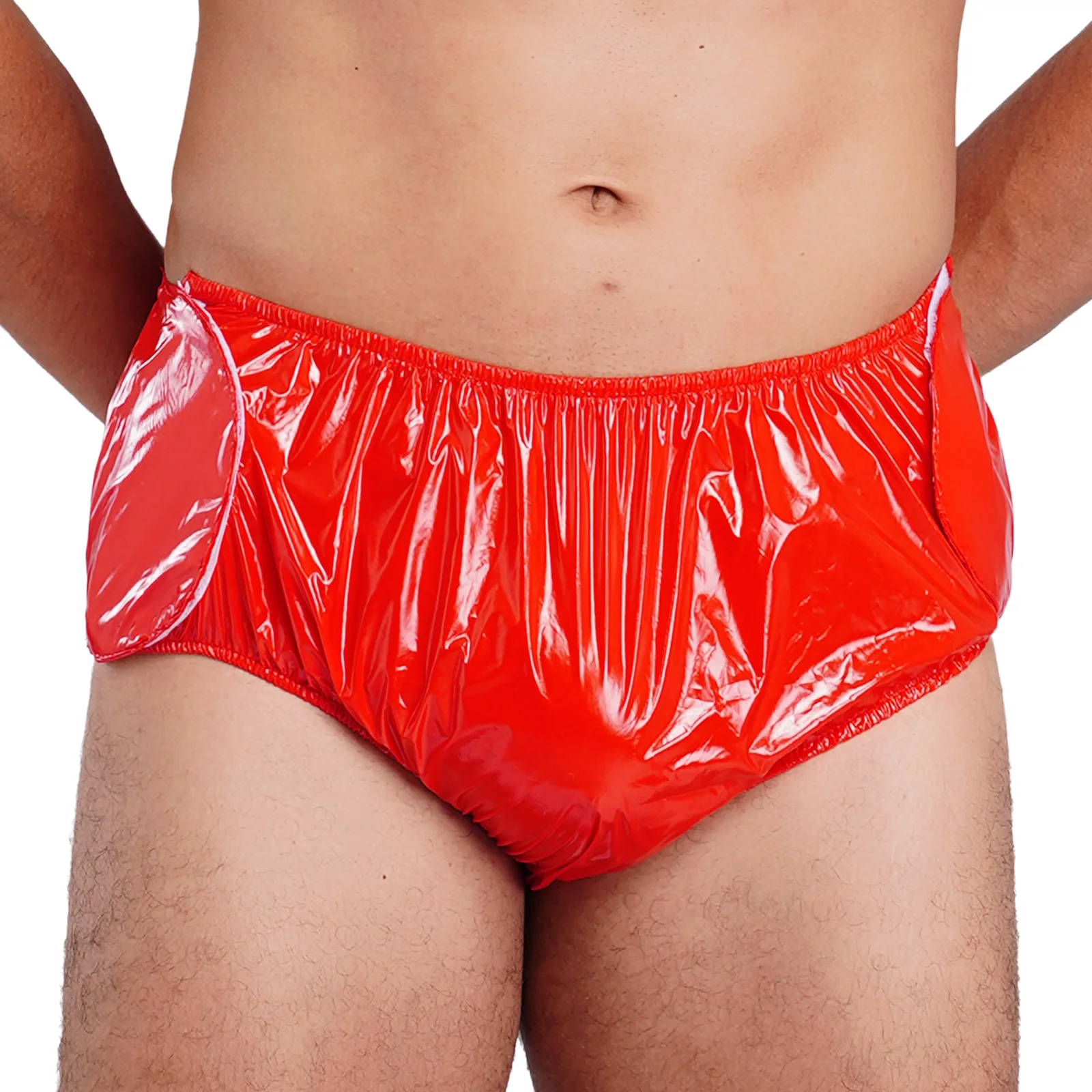 Mens Waterproof Diaper Cover Underwear Anti-Leak Reusable Incontinence Briefs for Special Need Hook and Loop Fastener Underpants
