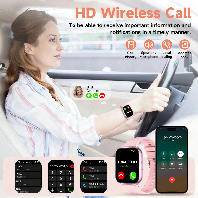 LIGE Smartwatch Men Women Wristwatch Smart Watch Message Fitness Monitor Bracelet Birthday Gift Electronic Clock For Android IOS