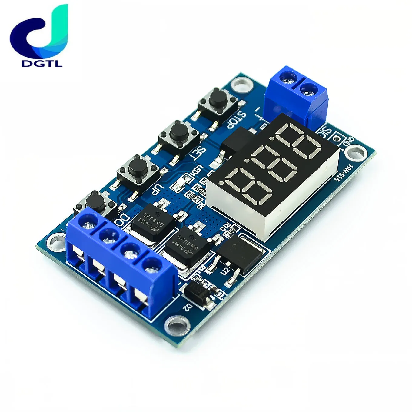 DC 12V 24V Dual MOS LED Digital Time Delay Relay Trigger Cycle Timer Delay Switch Circuit Board Timing Control Module DIY