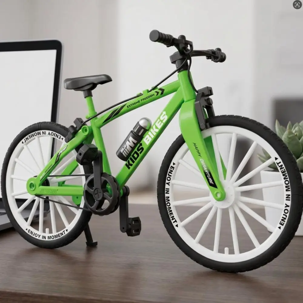 Simulation Mountain Bike Model Home Decor 1：10 Scale Off-Road Racing Bicycle Plastic Material Alloy Bicycle Collection view 2