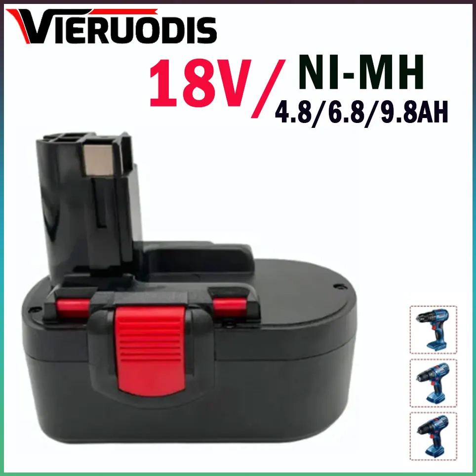 

For Bosch 18V 6.8AH 9.8AH Ni-MH Remplacement Battery pour Bosch BAT025 BAT026 BAT160 2607335735 2607335277 PSR18 VE-2 GSR18