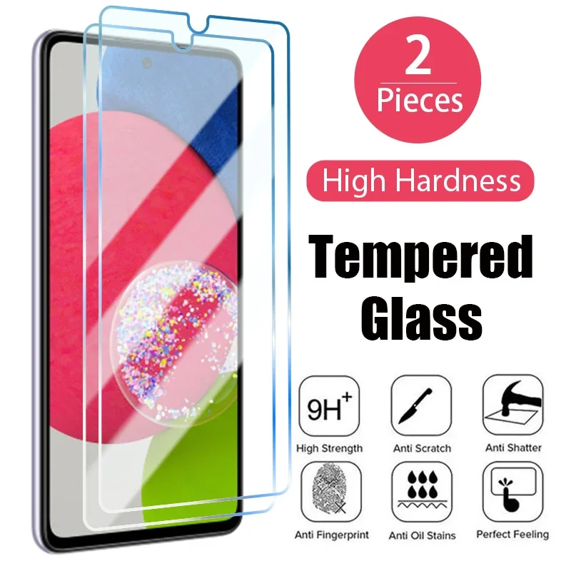 2PCS Protective Glass For Samsung Galaxy A52S A53 A33 A32 A22 A13  A51 A52 A50 A72 A71 A21S A54 A34 A14 S21 FE Screen Protector