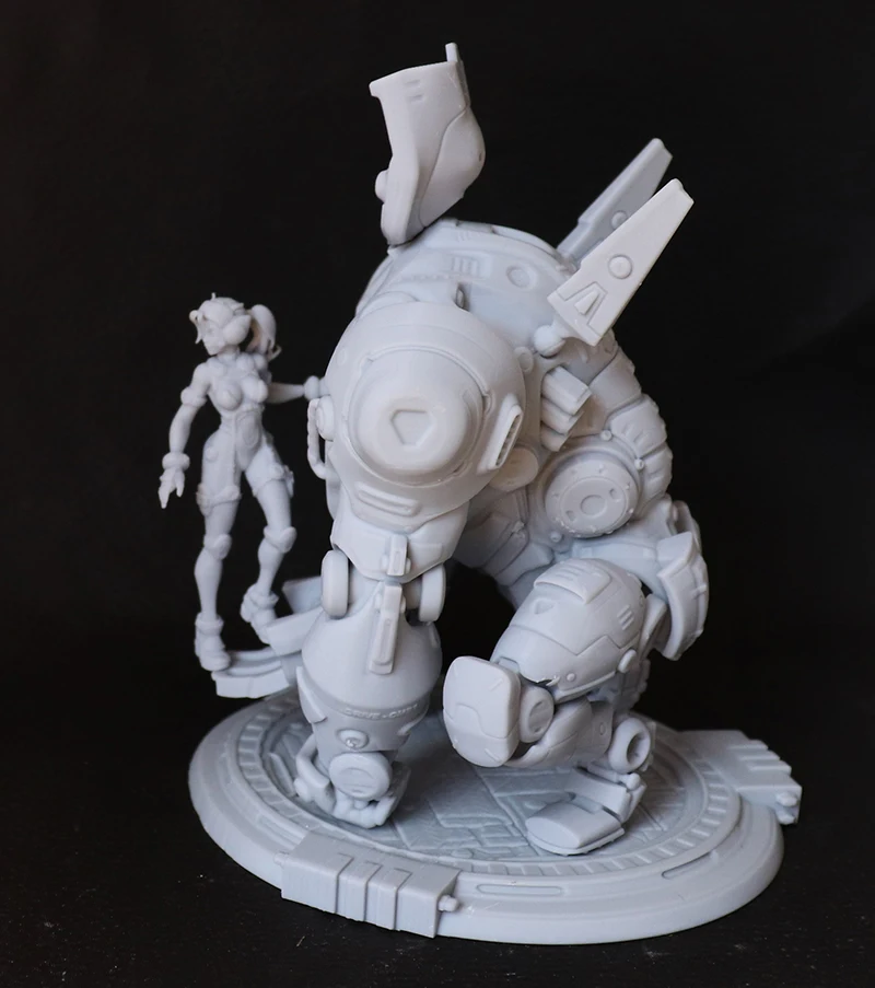 100mm Resin Model Kits Gril Mech Warrior Figure Unpainted No Color RW-752