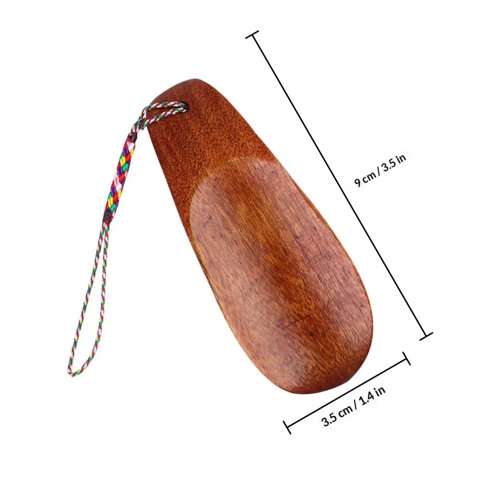 Premium Handcrafted Wooden Mini Shoehorn with Natural Curvature for Easy Shoe Removal Reduces Bending Back Pain Portable Travel