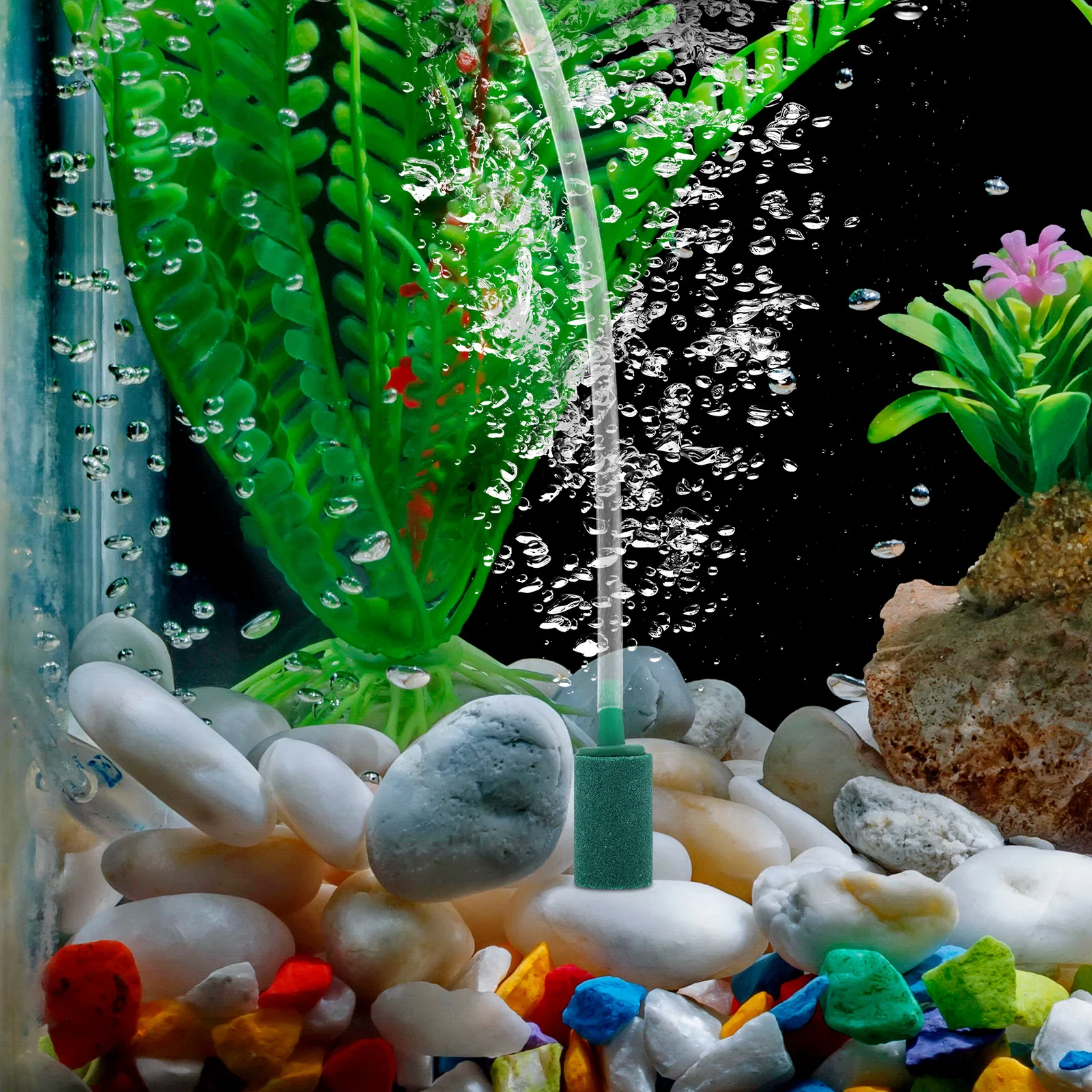 10 قطعة حوض السمك أحجار الهواء قطاع تصميم الرمال الملمس الفوار لخزان الأسماك الأكسجين مهوية الزراعة المائية اكسسوارات #1